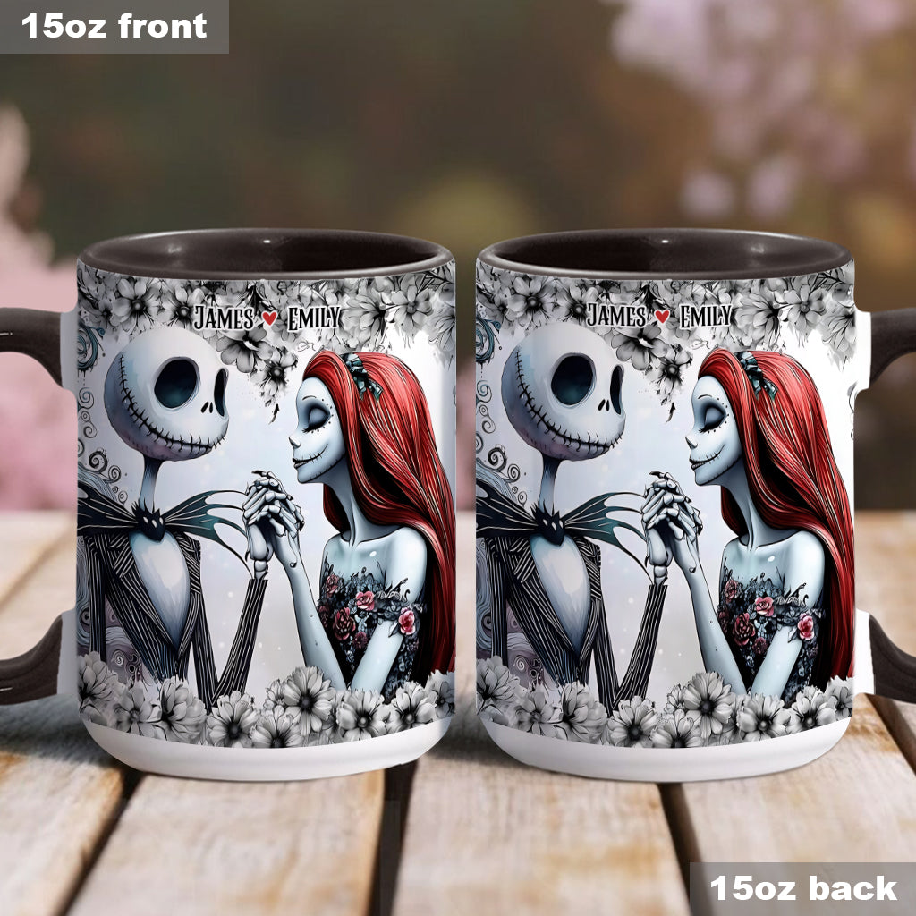 Personalized Accent Mug with Nightmare Design for Couples Gift Accent Mug GradoCreations