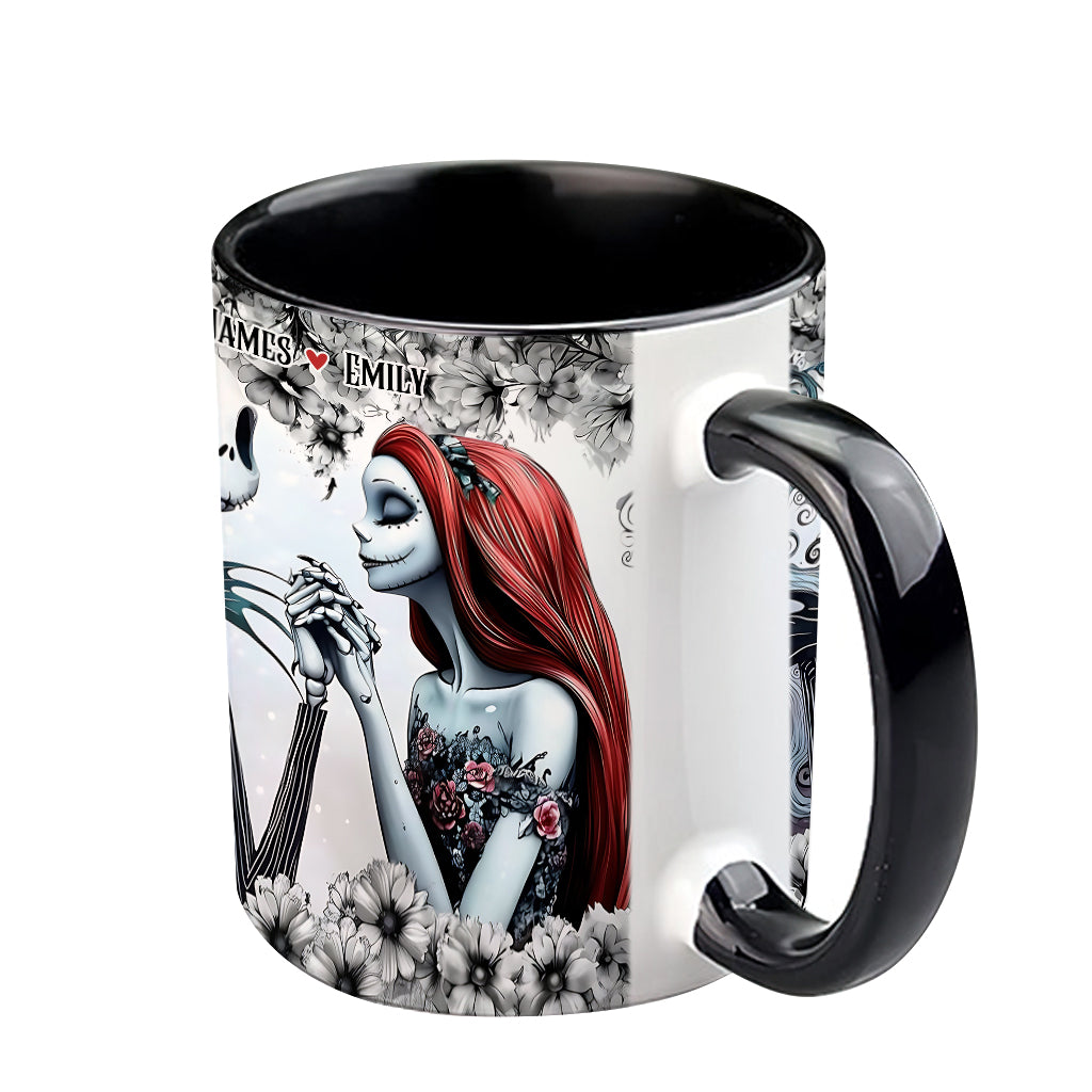 Personalized Accent Mug with Nightmare Design for Couples Gift Accent Mug GradoCreations