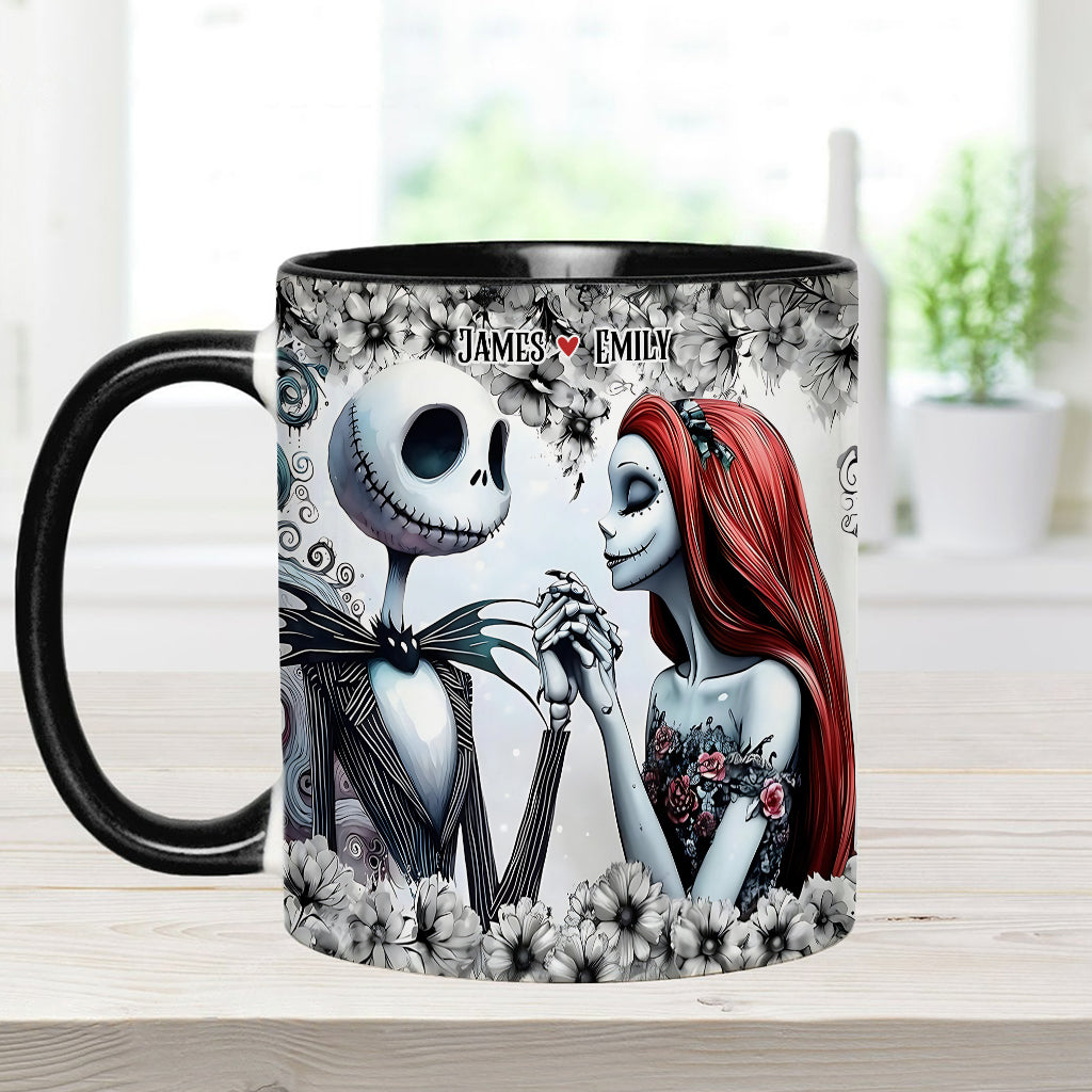 Personalized Accent Mug with Nightmare Design for Couples Gift Accent Mug GradoCreations
