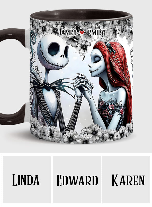 Personalized Accent Mug with Nightmare Design for Couples Gift Accent Mug GradoCreations