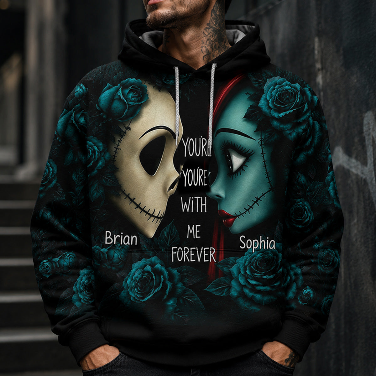 Personalized All-Over Shirt You're Stuck With Me Forever Gift for Couples All Over Shirt GradoCreations
