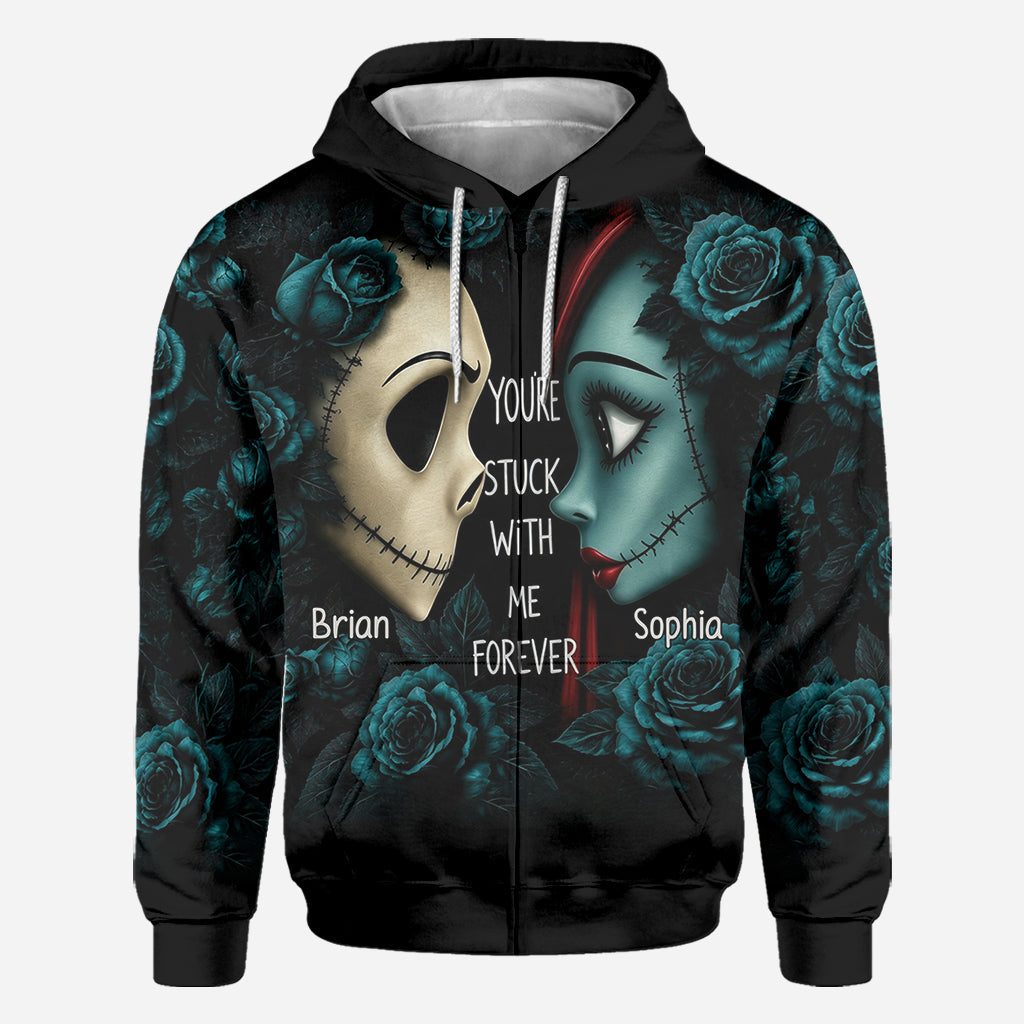 Personalized All-Over Shirt You're Stuck With Me Forever Gift for Couples All Over Shirt GradoCreations