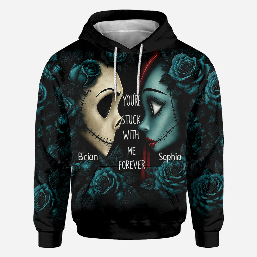 Personalized All-Over Shirt You're Stuck With Me Forever Gift for Couples All Over Shirt GradoCreations