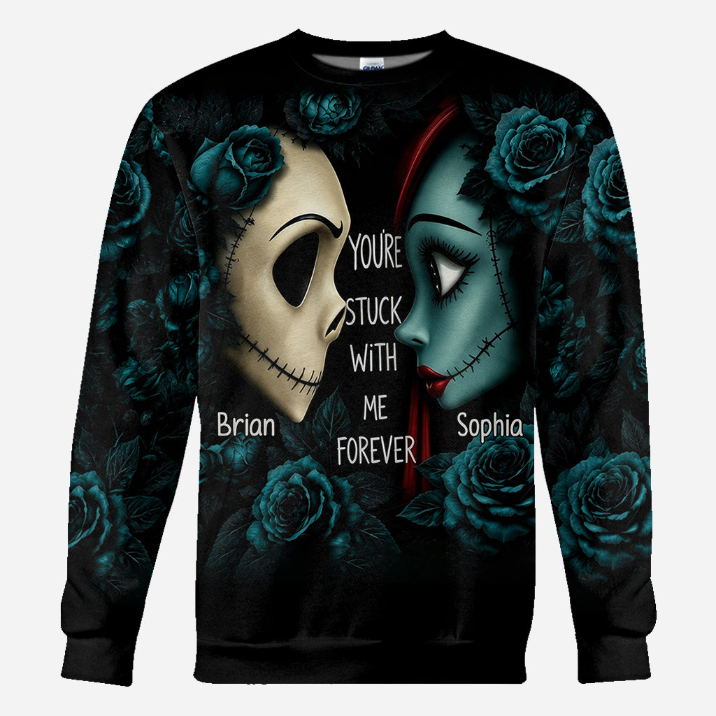 Personalized All-Over Shirt You're Stuck With Me Forever Gift for Couples All Over Shirt GradoCreations