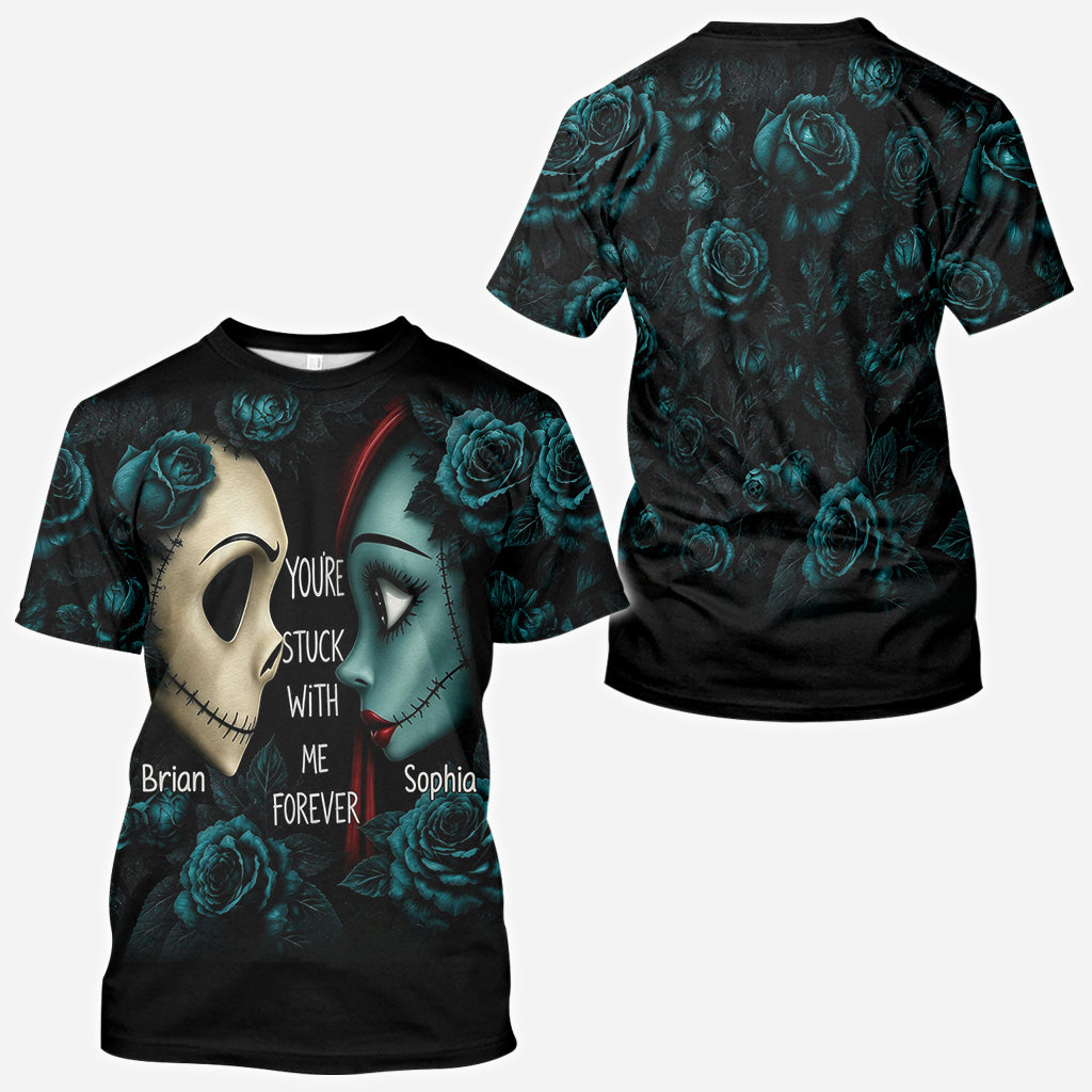 Personalized All-Over Shirt You're Stuck With Me Forever Gift for Couples All Over Shirt GradoCreations