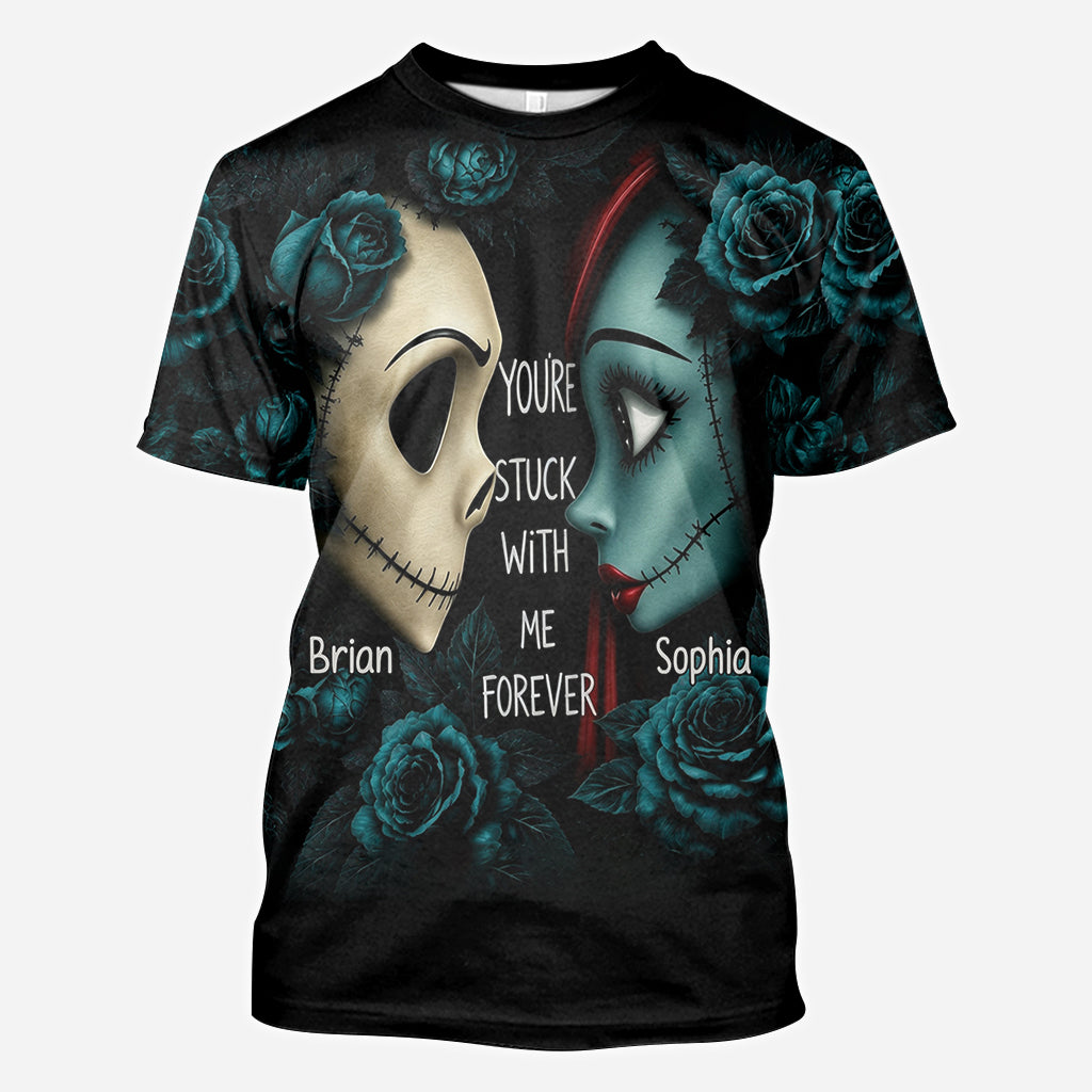 Personalized All-Over Shirt You're Stuck With Me Forever Gift for Couples All Over Shirt GradoCreations