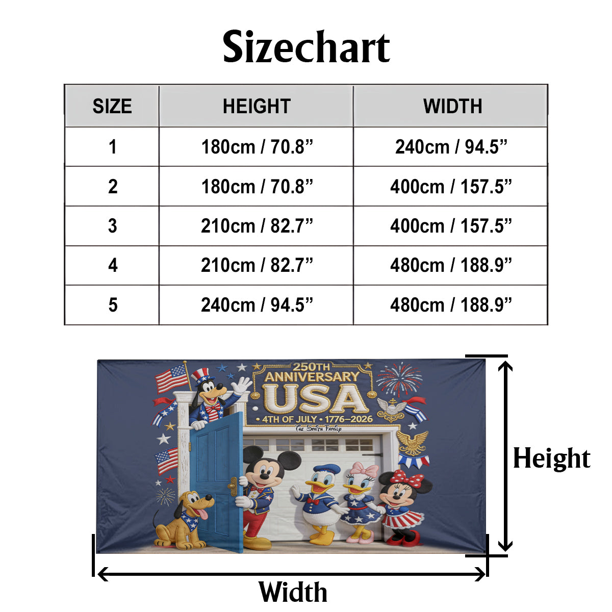 Personalized 4th of July Garage Door Banner Custom Design Garage Door Banner GradoCreations