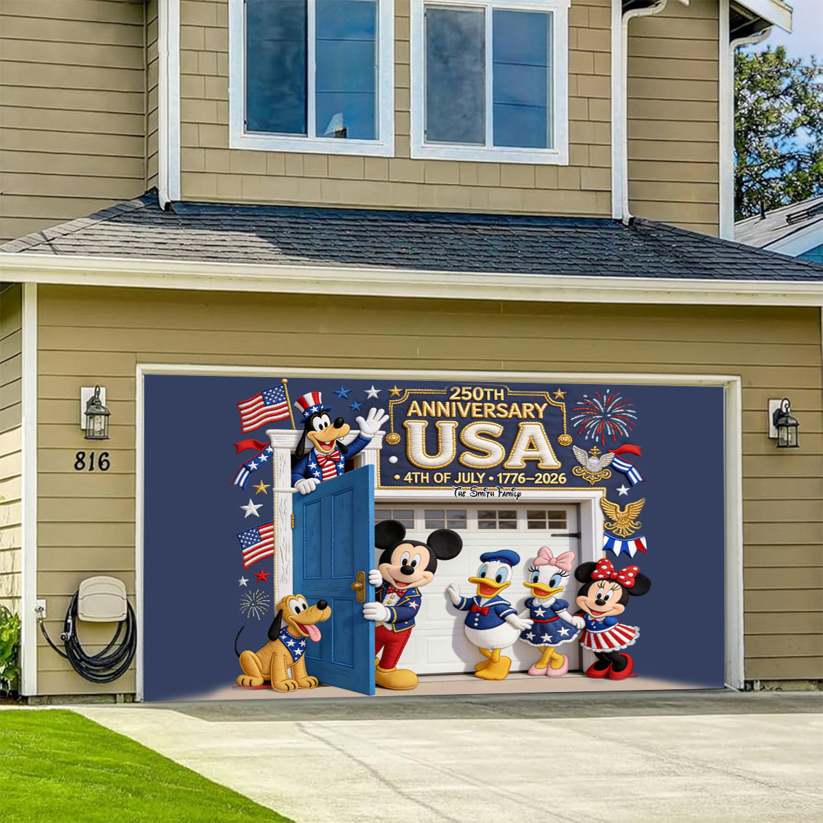 Personalized 4th of July Garage Door Banner Custom Design Garage Door Banner GradoCreations