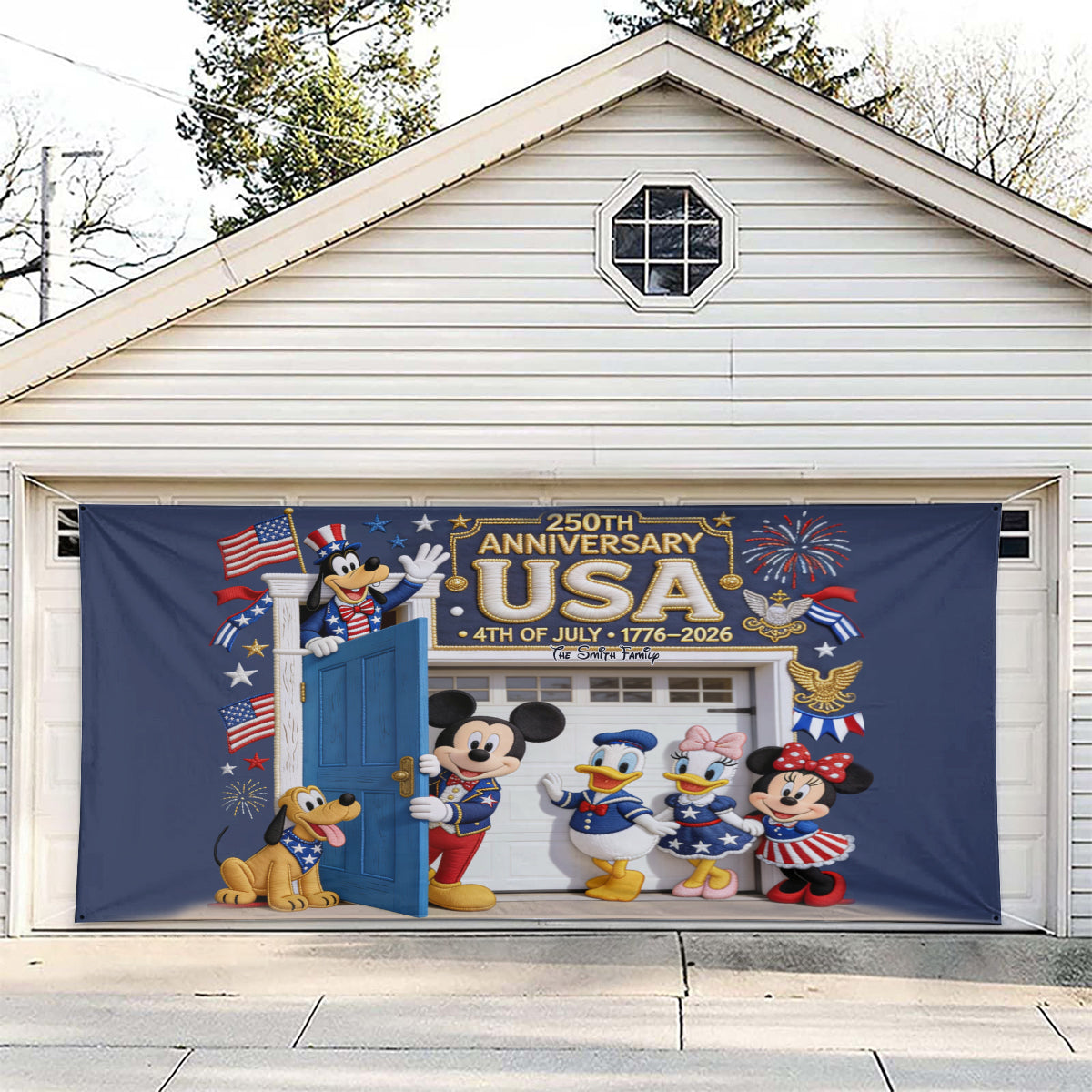 Personalized 4th of July Garage Door Banner Custom Design Garage Door Banner GradoCreations
