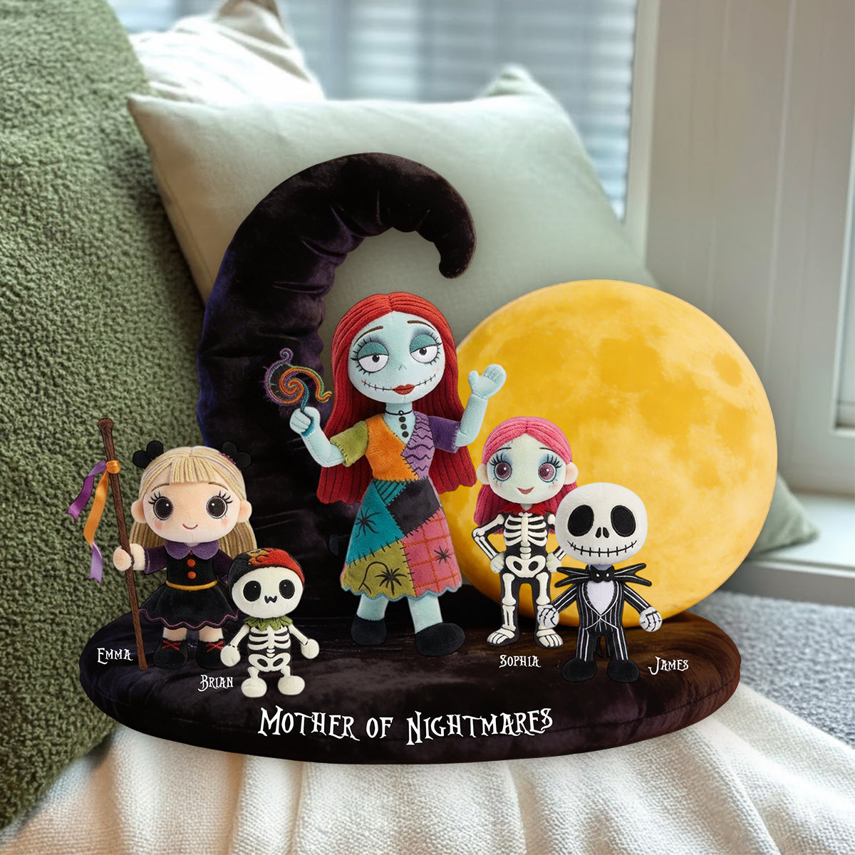 Personalized Nightmare Faux Fur Pillow Custom Gift for Kids Premium Faux Fur Pillow GradoCreations