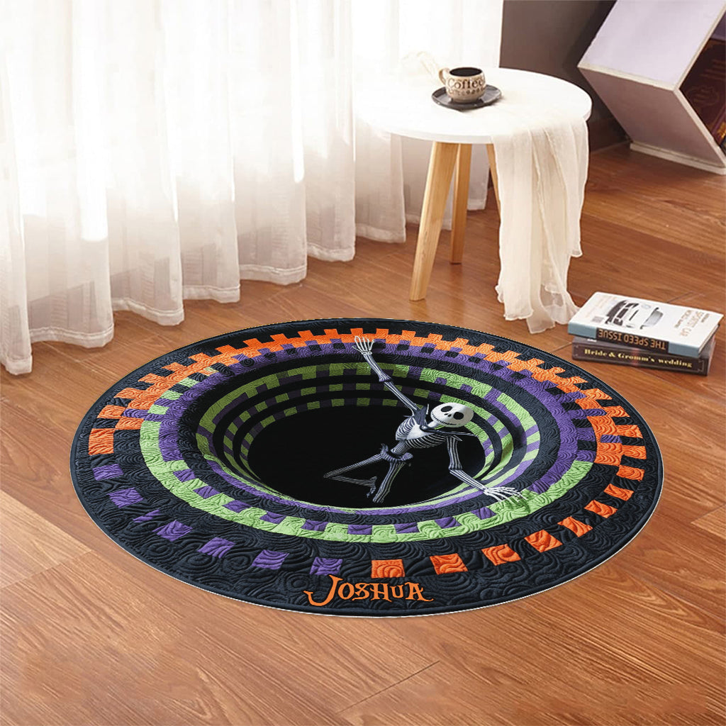 Personalized Nightmare Round Rug Unique Gift for Halloween Round Rug GradoCreations