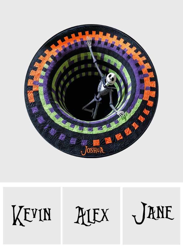 Personalized Nightmare Round Rug Unique Gift for Halloween Round Rug GradoCreations