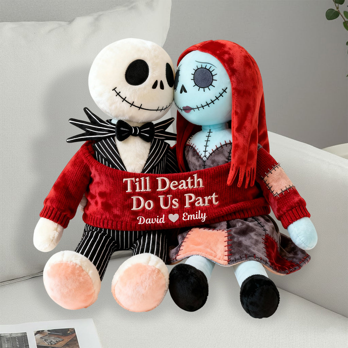 Personalized Faux Fur Shaped Pillow Till Death Do Us Part Gift Faux Fur Shaped Pillow GradoCreations