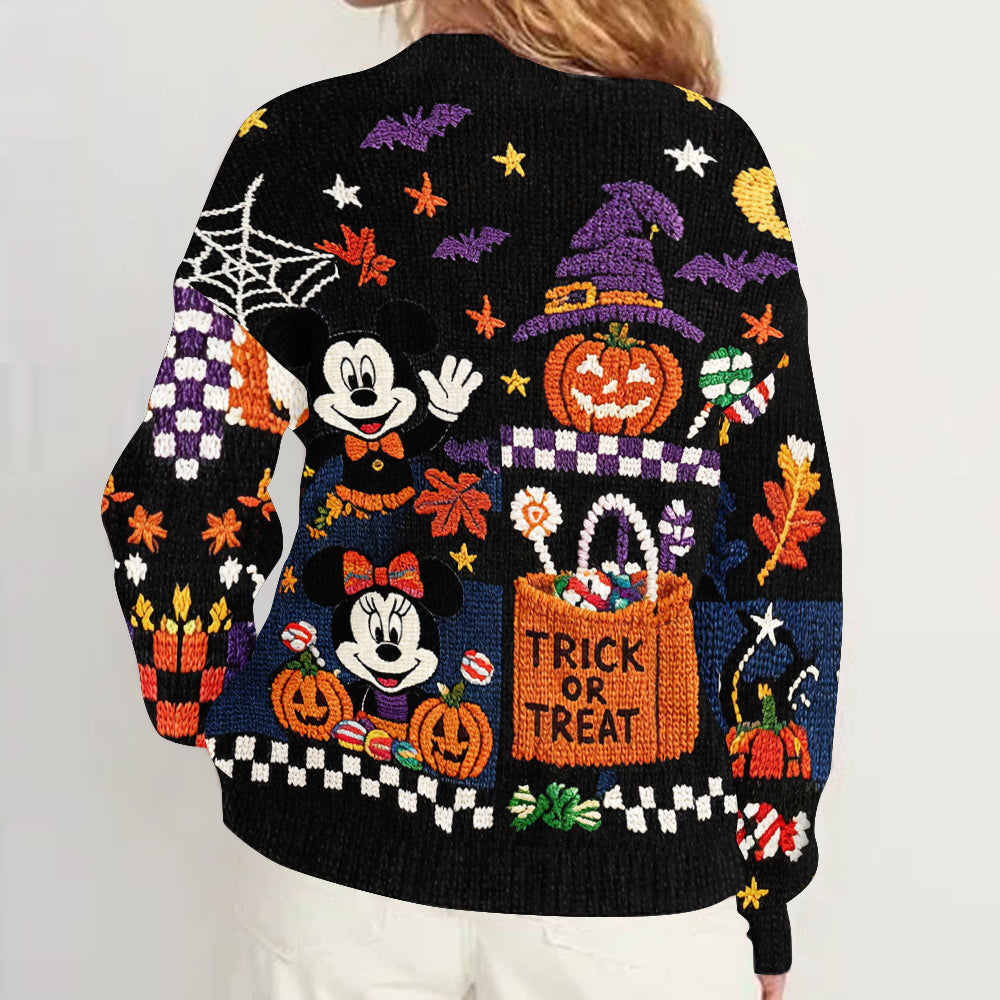 Personalized Knitted Cardigan Trick or Treat Gift for Her Cardigan GradoCreations