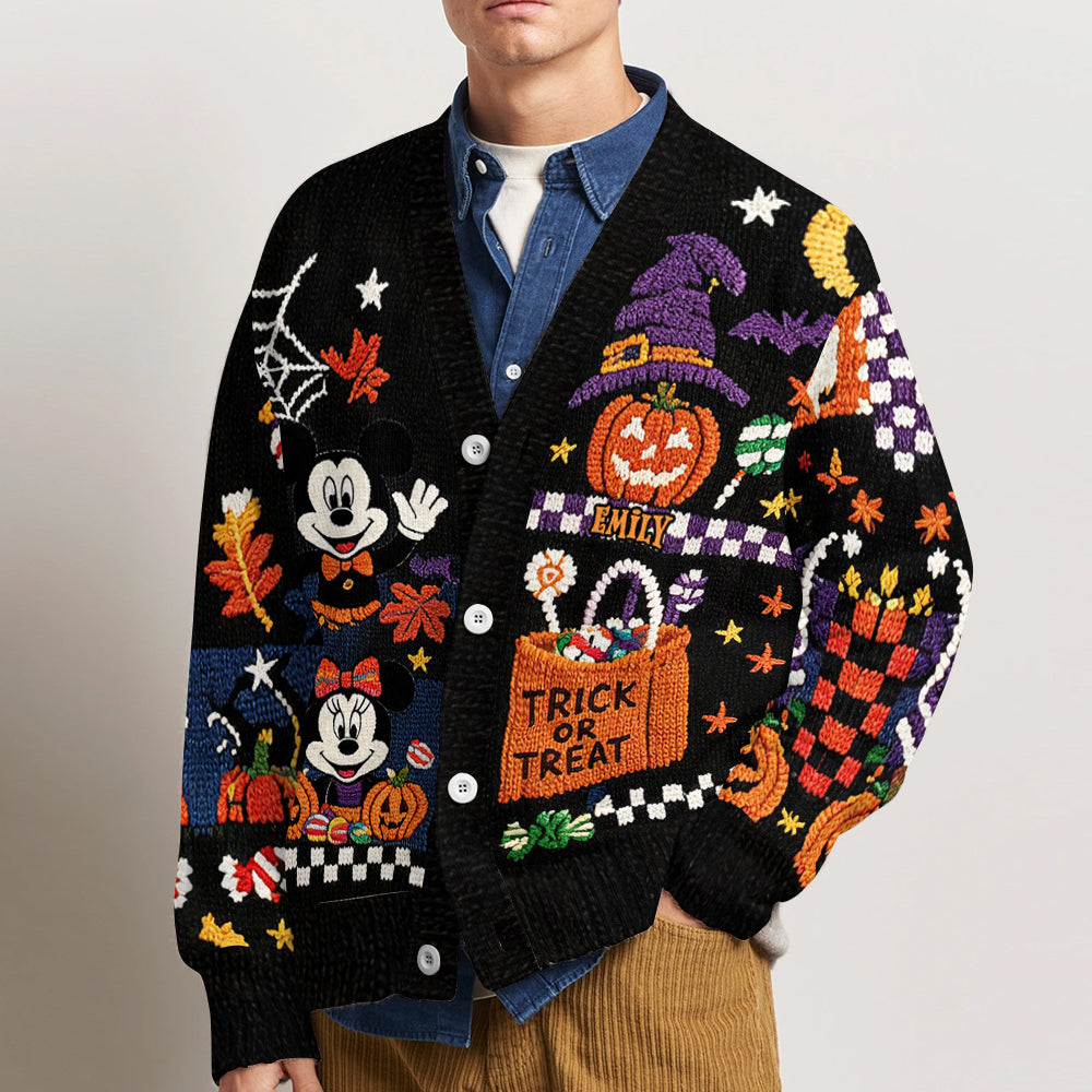Personalized Knitted Cardigan Trick or Treat Gift for Her Cardigan GradoCreations