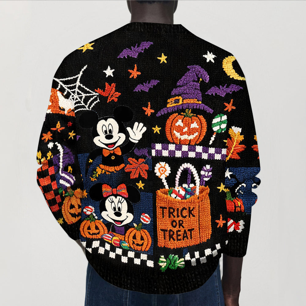Personalized Trick or Treat Cardigan Sweater for Kids & Adults Cardigan Sweater GradoCreations