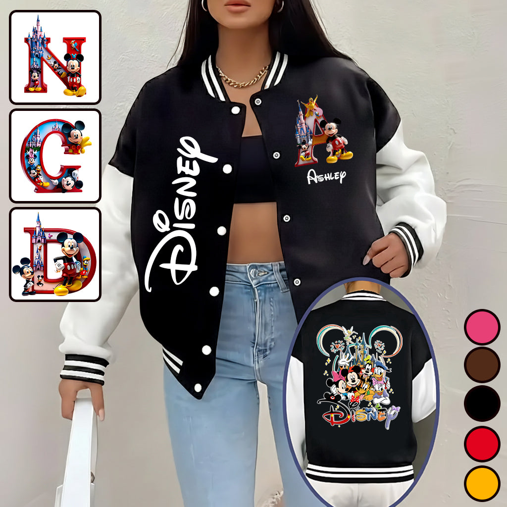 Personalized Mickey Mouse Varsity Jacket Custom Name Gift Varsity Jacket GradoCreations