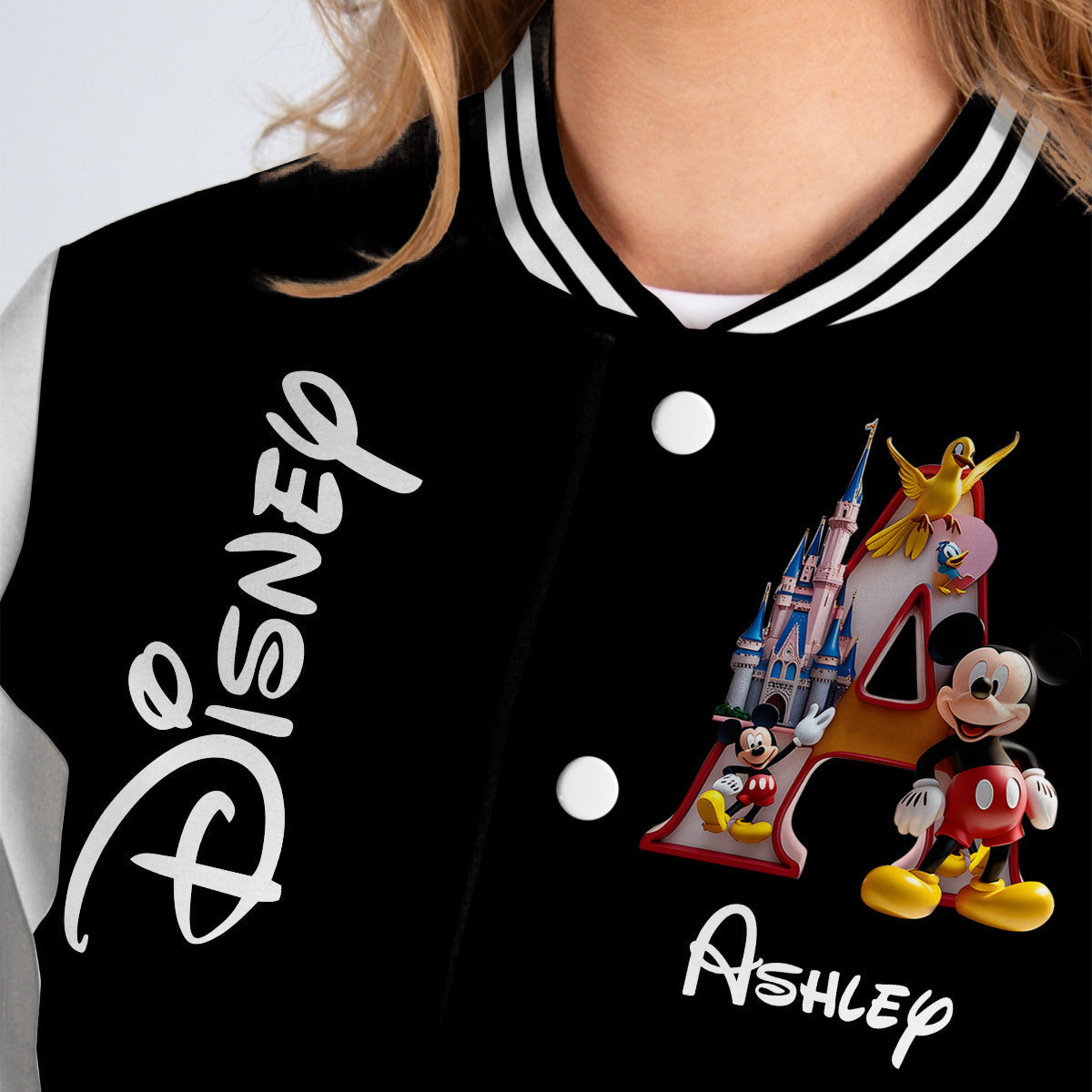 Personalized Mickey Mouse Varsity Jacket Custom Name Gift Varsity Jacket GradoCreations