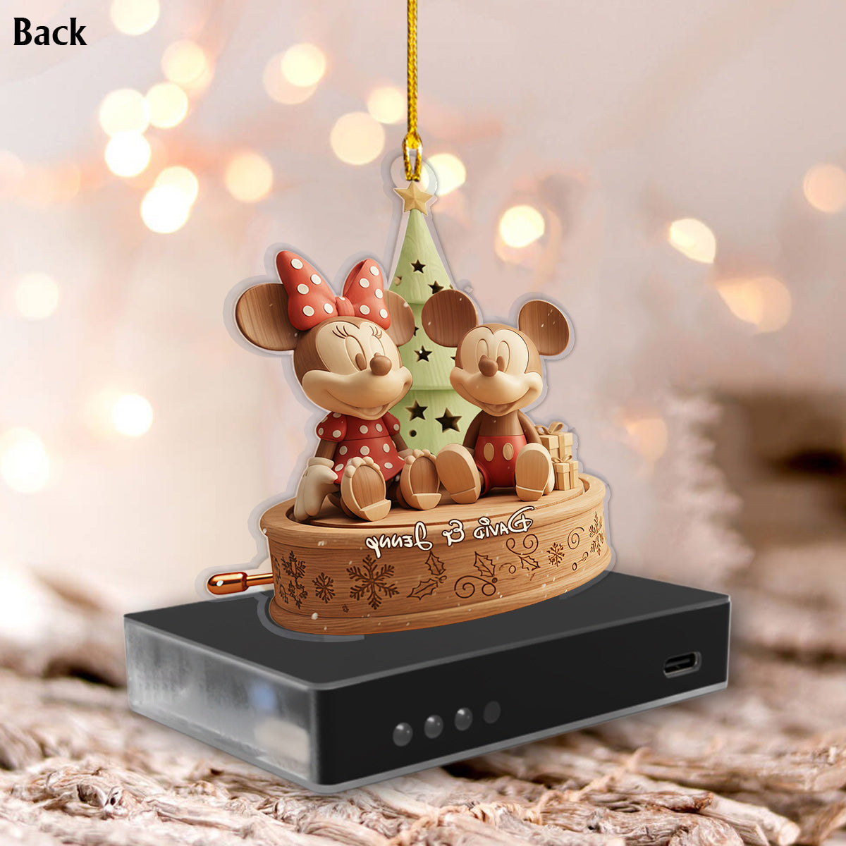Personalized Musical Christmas Ornament Custom Name Gift for Family Music Ornament GradoCreations