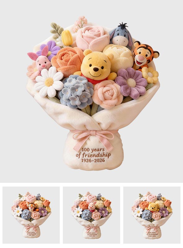 Personalized Faux Fur Shaped Pillow Bouquet Gift for Friends Faux Fur Shaped Pillow GradoCreations