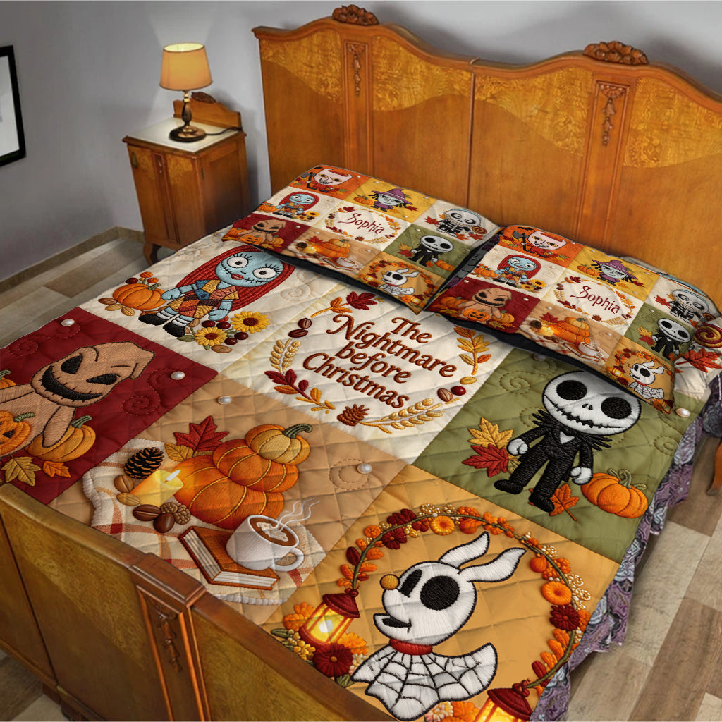 Personalized Nightmare Before Christmas Quilt Set for Kids Quilt Set GradoCreations