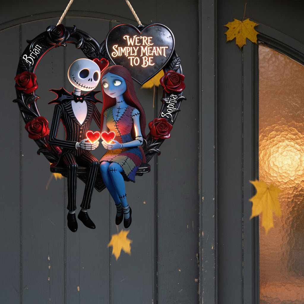 Personalized Nightmare Before Christmas LED Acrylic Sign Gift for Couples LED Light Acrylic Sign GradoCreations