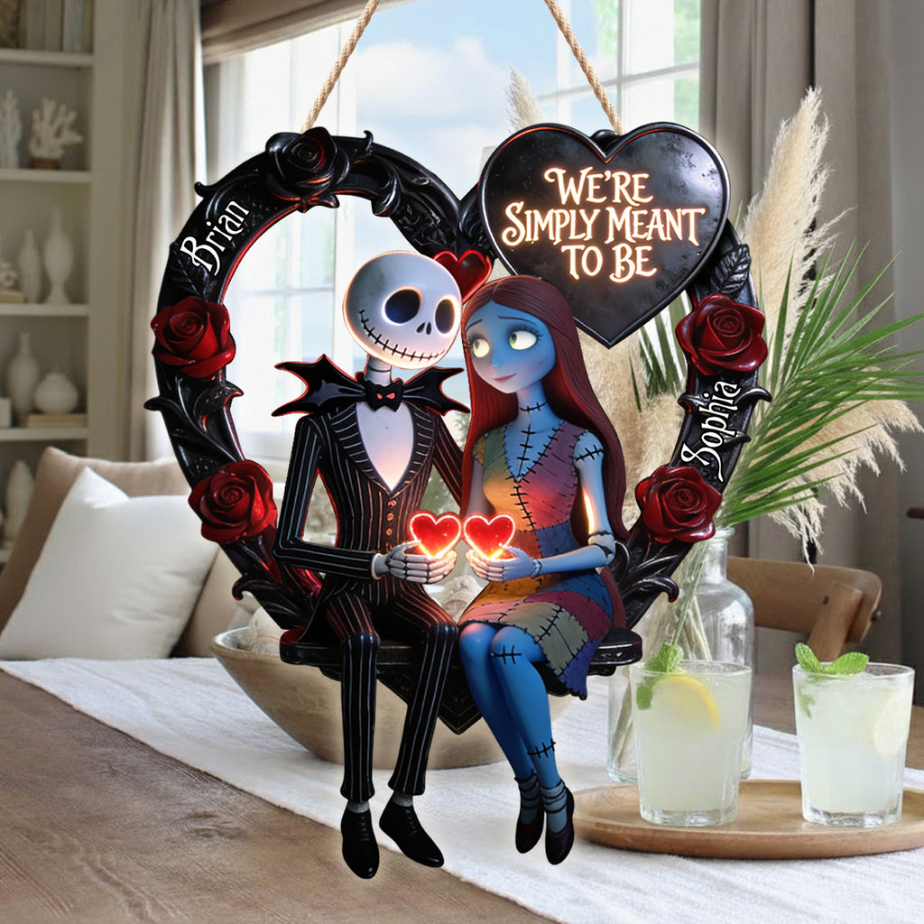 Personalized Nightmare Before Christmas LED Acrylic Sign Gift for Couples LED Light Acrylic Sign GradoCreations