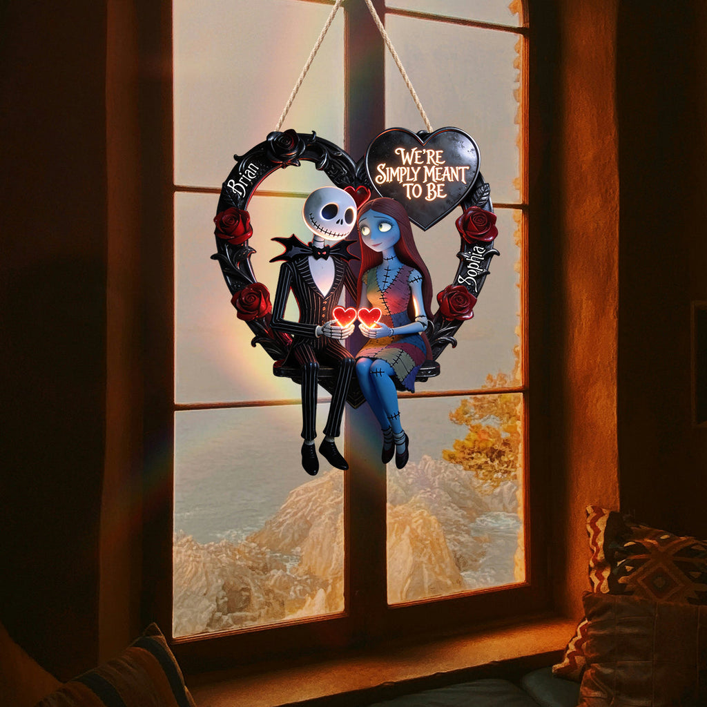 Personalized Nightmare Before Christmas LED Acrylic Sign Gift for Couples LED Light Acrylic Sign GradoCreations