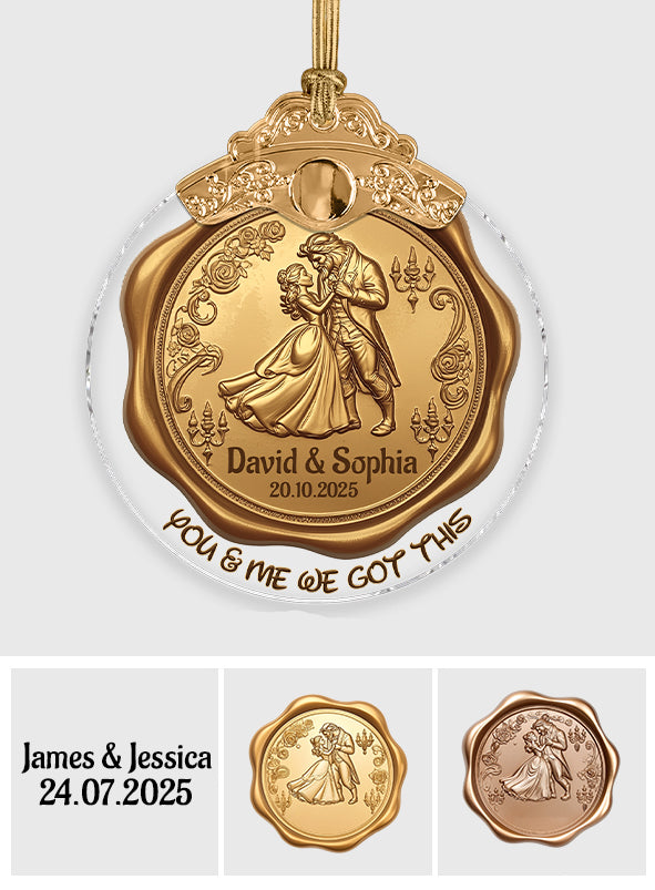 Personalized Vintage Ornament for Couples with Custom Names | Christmas Gift Vintage Ornament GradoCreations