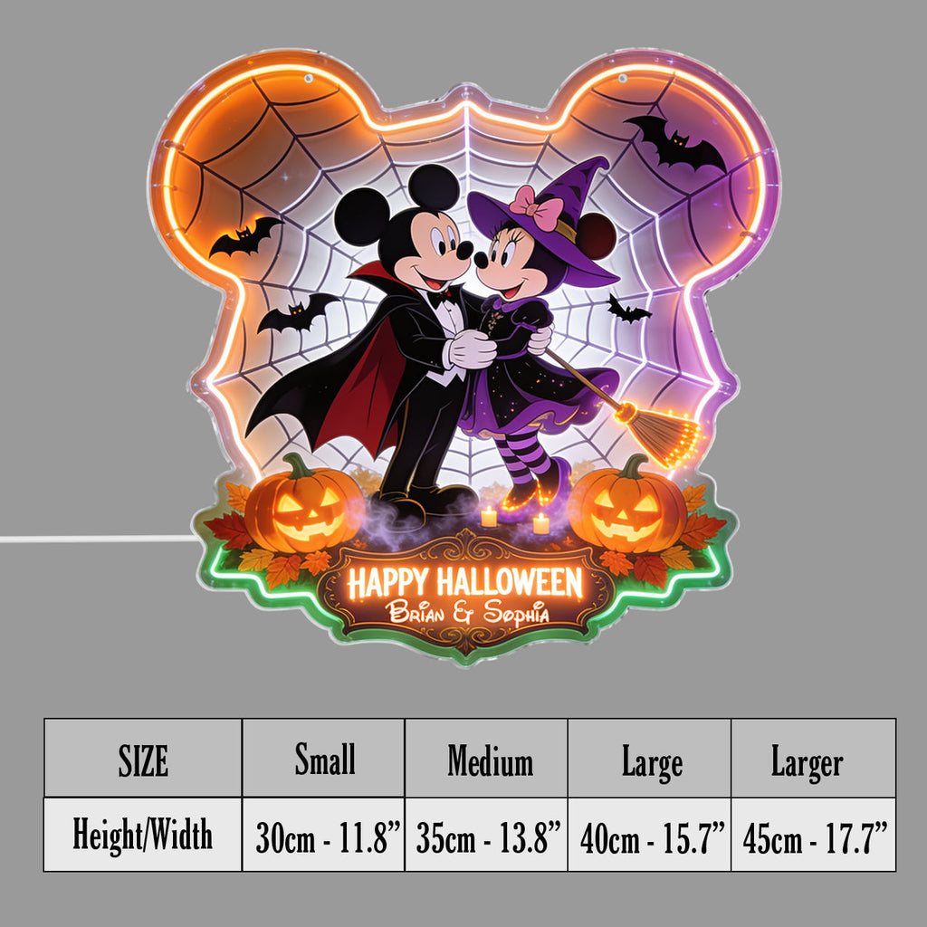 Personalized Halloween Mouse Neon LED Light Sign Decor Neon LED Light Sign GradoCreations