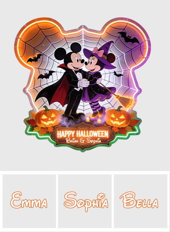Personalized Halloween Mouse Neon LED Light Sign Decor Neon LED Light Sign GradoCreations