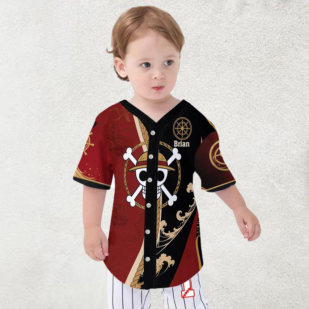 Personalized King Of Pirates Baseball Jersey Custom Name Gift for Movie Fans