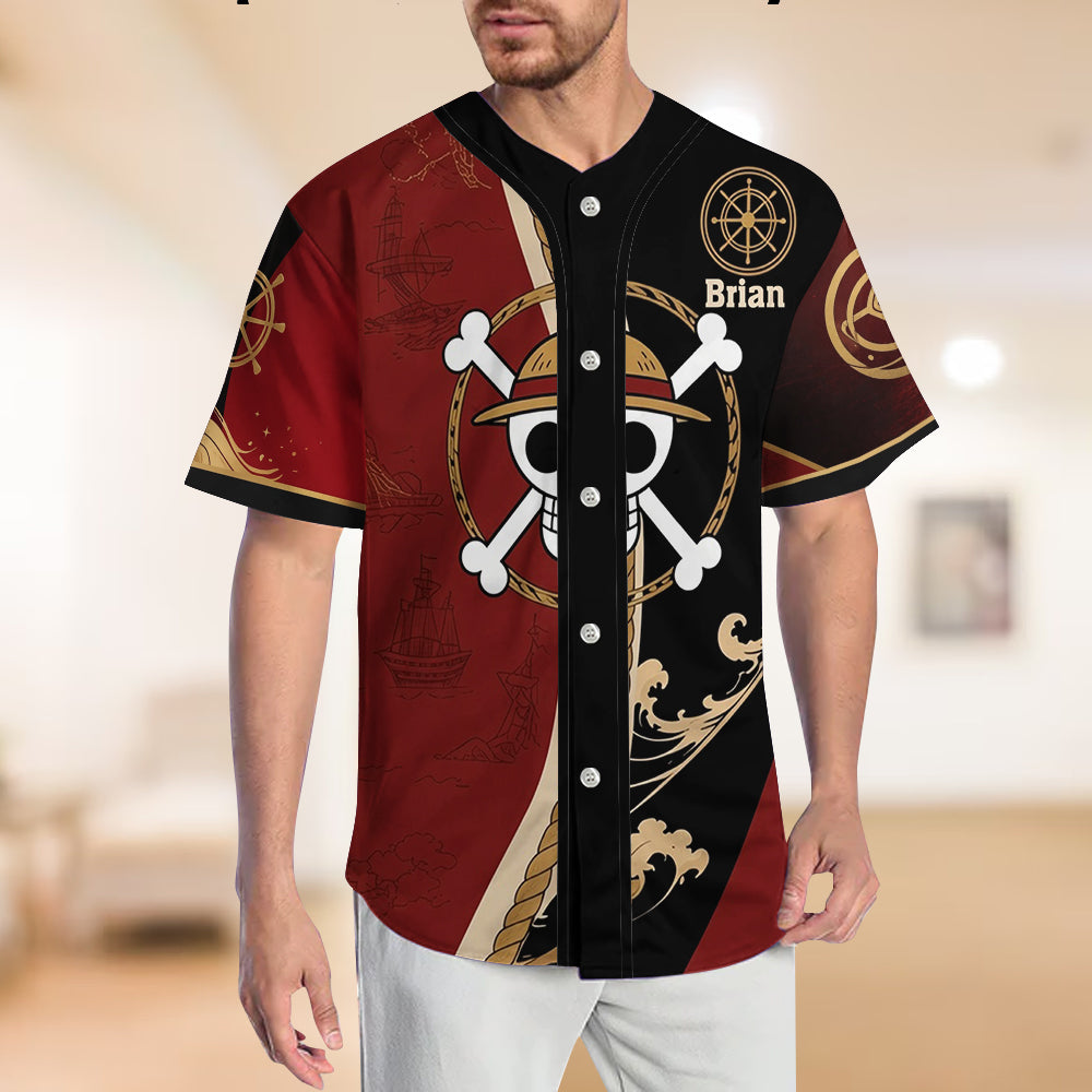 Personalized King Of Pirates Baseball Jersey Custom Name Gift for Movie Fans