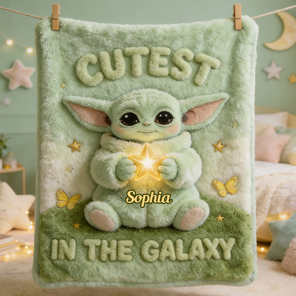 Personalized Star-Themed Baby Blanket Cute Character Gift Blanket GradoCreations