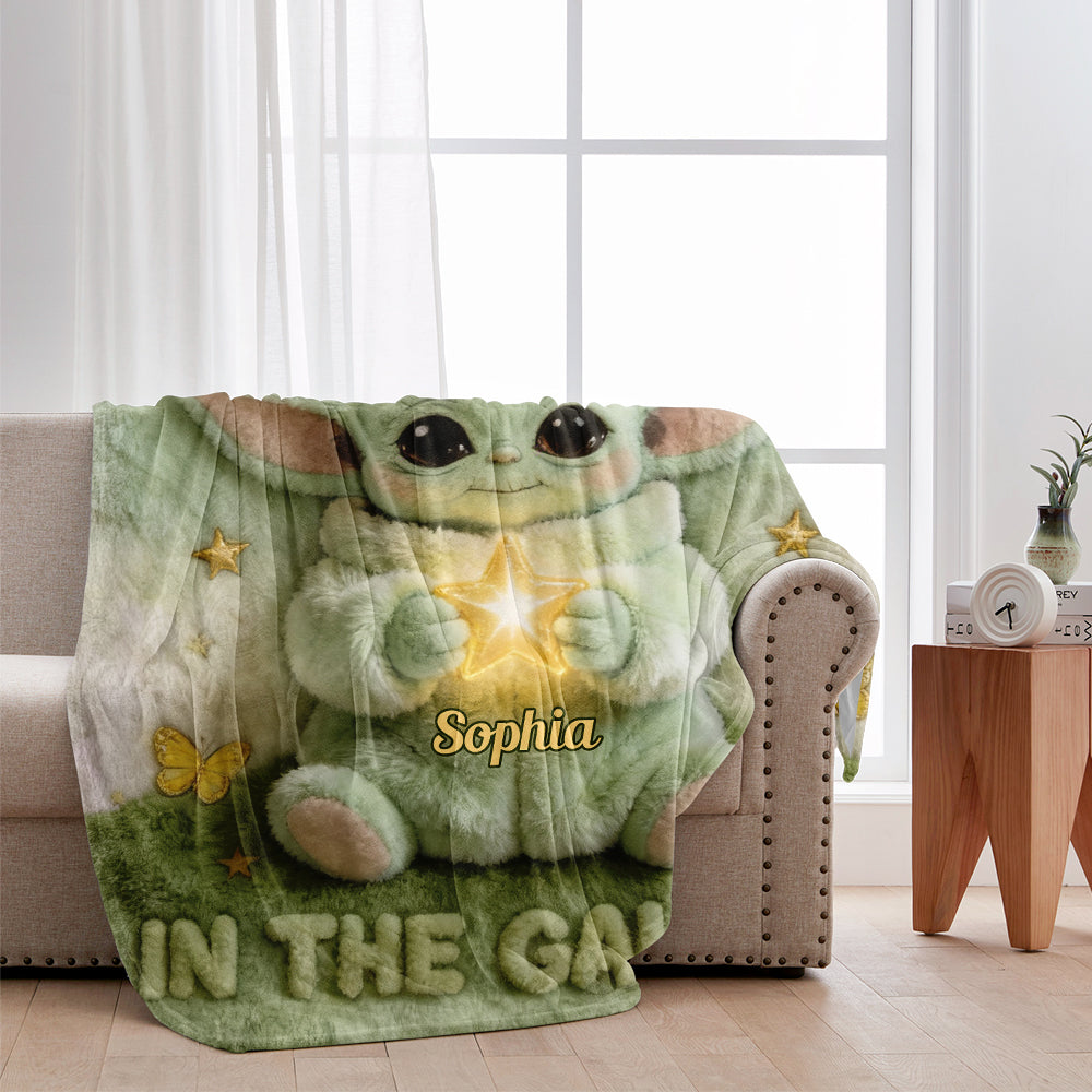 Personalized Star-Themed Baby Blanket Cute Character Gift Blanket GradoCreations