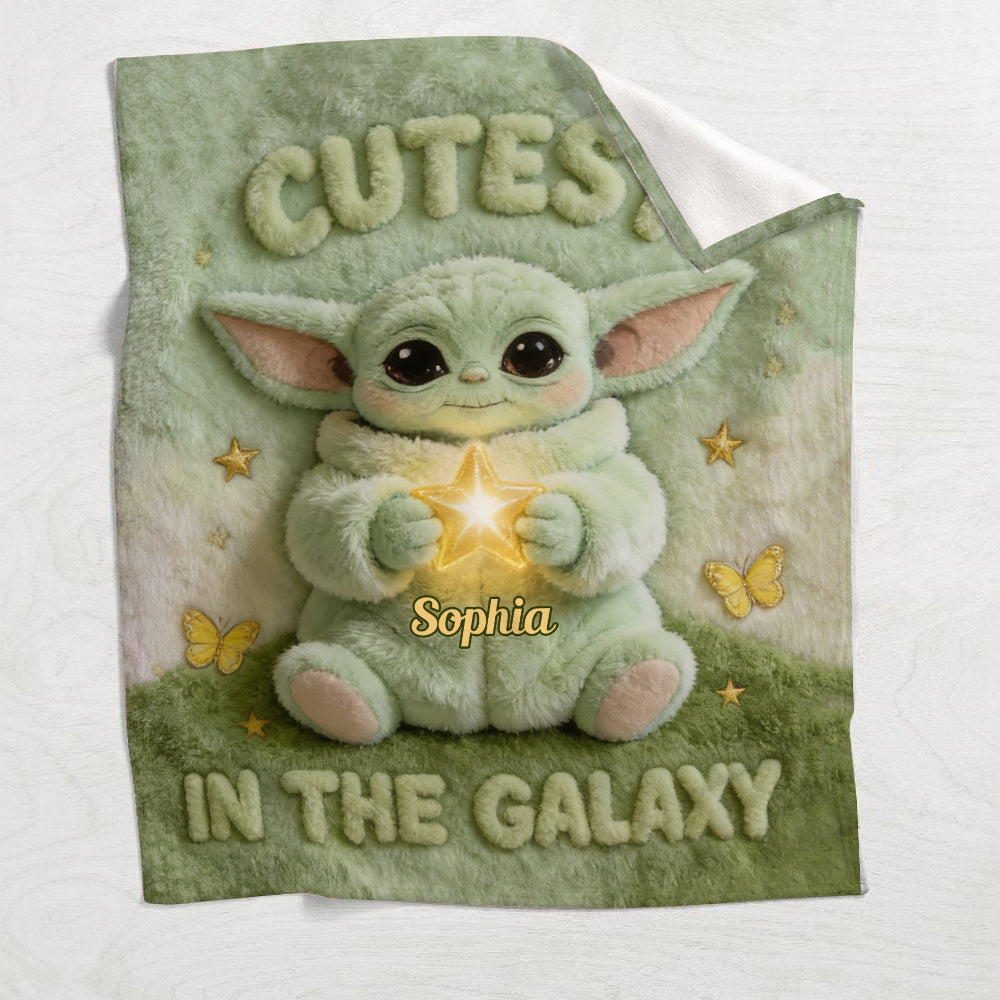 Personalized Star-Themed Baby Blanket Cute Character Gift Blanket GradoCreations