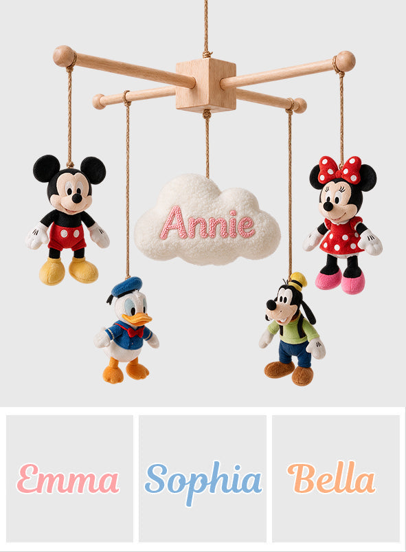 Personalized Plush Disney Crib Mobile with Name Custom Gift for Baby Crib Mobile GradoCreations