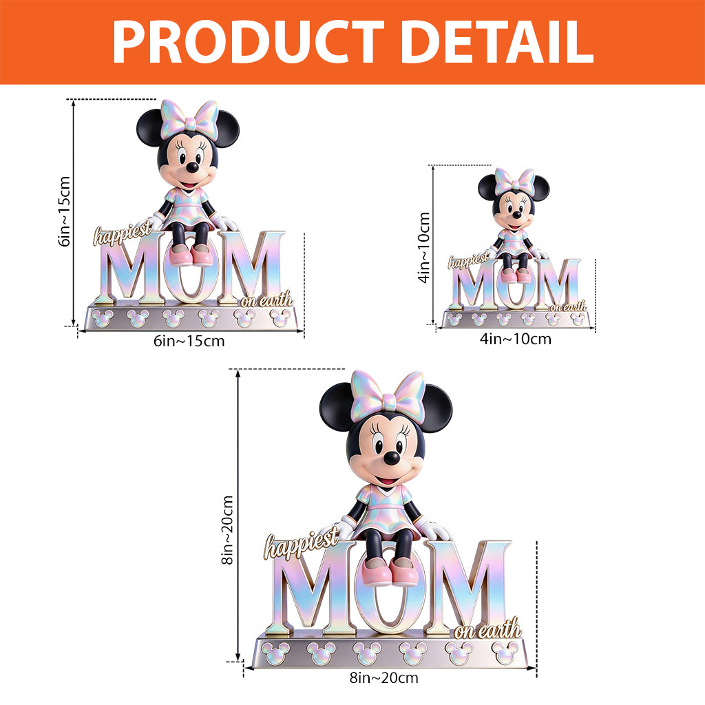 Personalized Acrylic Plaque Happiest Mom Nana Gift for Mother Custom Shaped Acrylic Plaque GradoCreations
