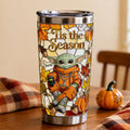 Personalized Autumn Vibes Tumbler with Custom Name for Her/Him Tumbler GradoCreations