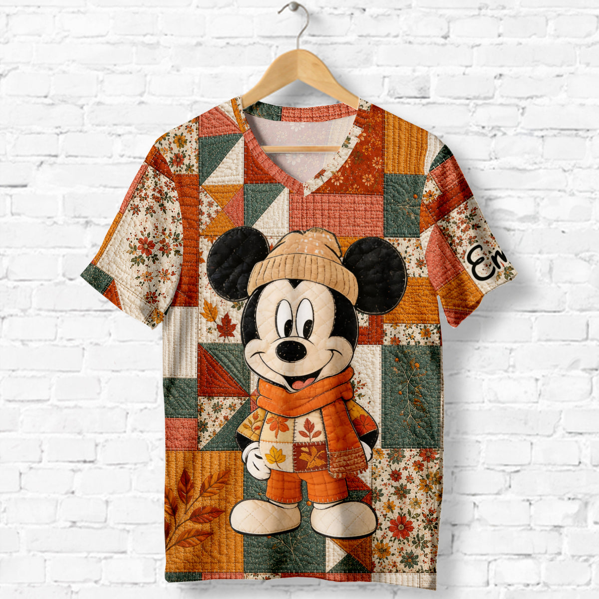 Personalized Cartoon Magical Mouse V-Neck T-Shirt Gift for Fall Fully Printed V-Neck T-Shirt GradoCreations