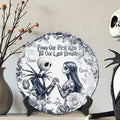 Personalized Nightmare Ceramic Plate Custom Name Gift for Couples Ceramic Round Plate GradoCreations