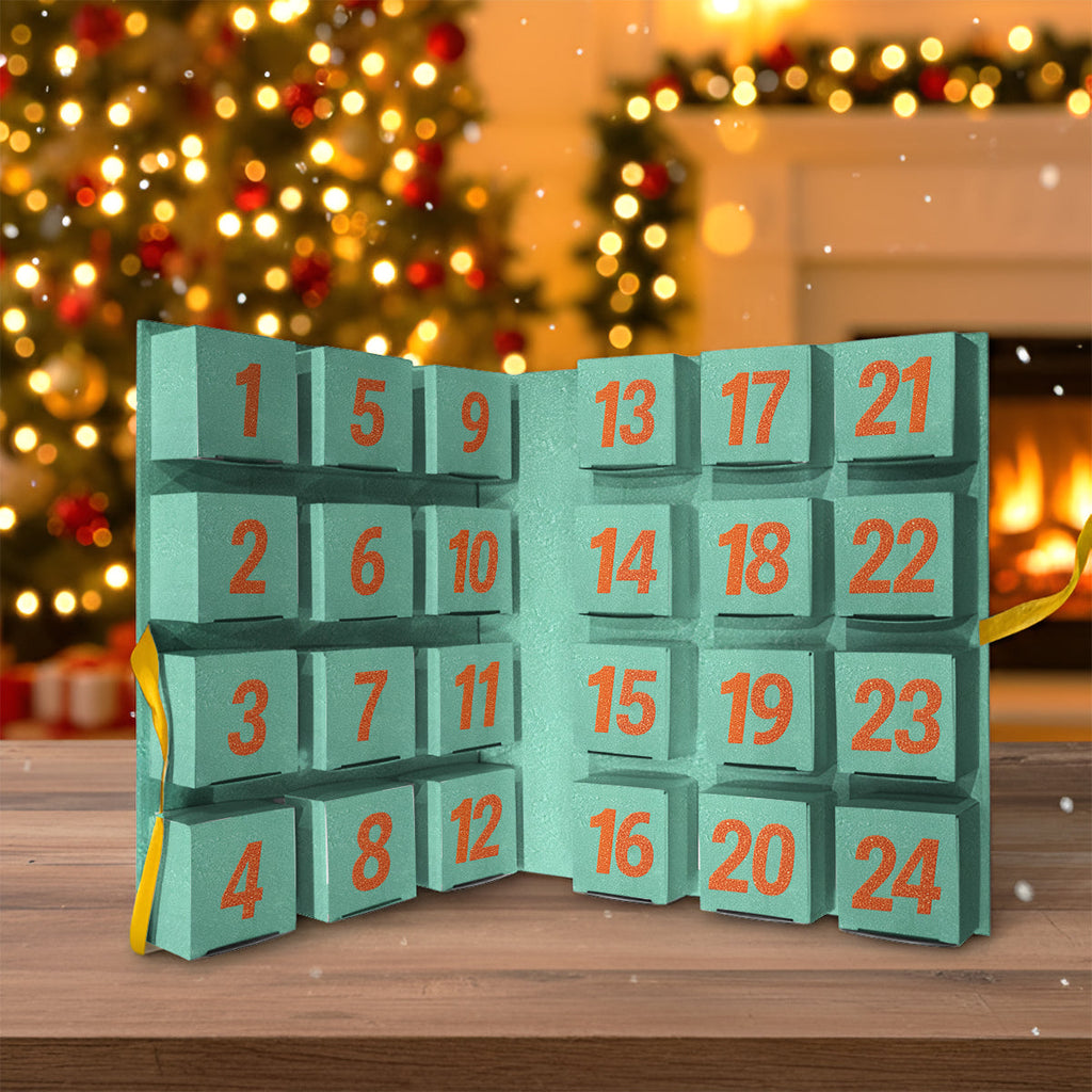 Personalized Advent Calendar with Ornaments for Kids | Christmas Countdown Gift Folded Advent Calendar With Ornaments GradoCreations