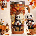 Personalized Fall Tumbler with Plush Charm - Custom Name Gift Tumbler With Plush Charm GradoCreations