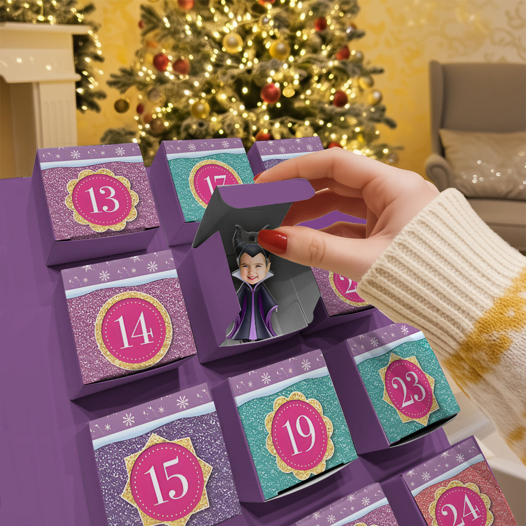Personalized Disney Princess Advent Calendar with Ornaments for Kids Folded Advent Calendar With Ornaments GradoCreations
