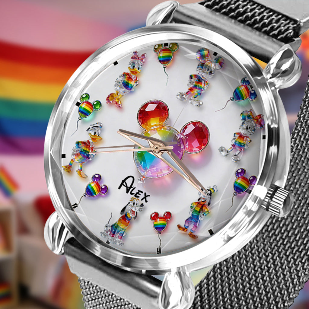 Personalized Pride Women’s Hand Watch with Colorful Design Women Hand Watch GradoCreations