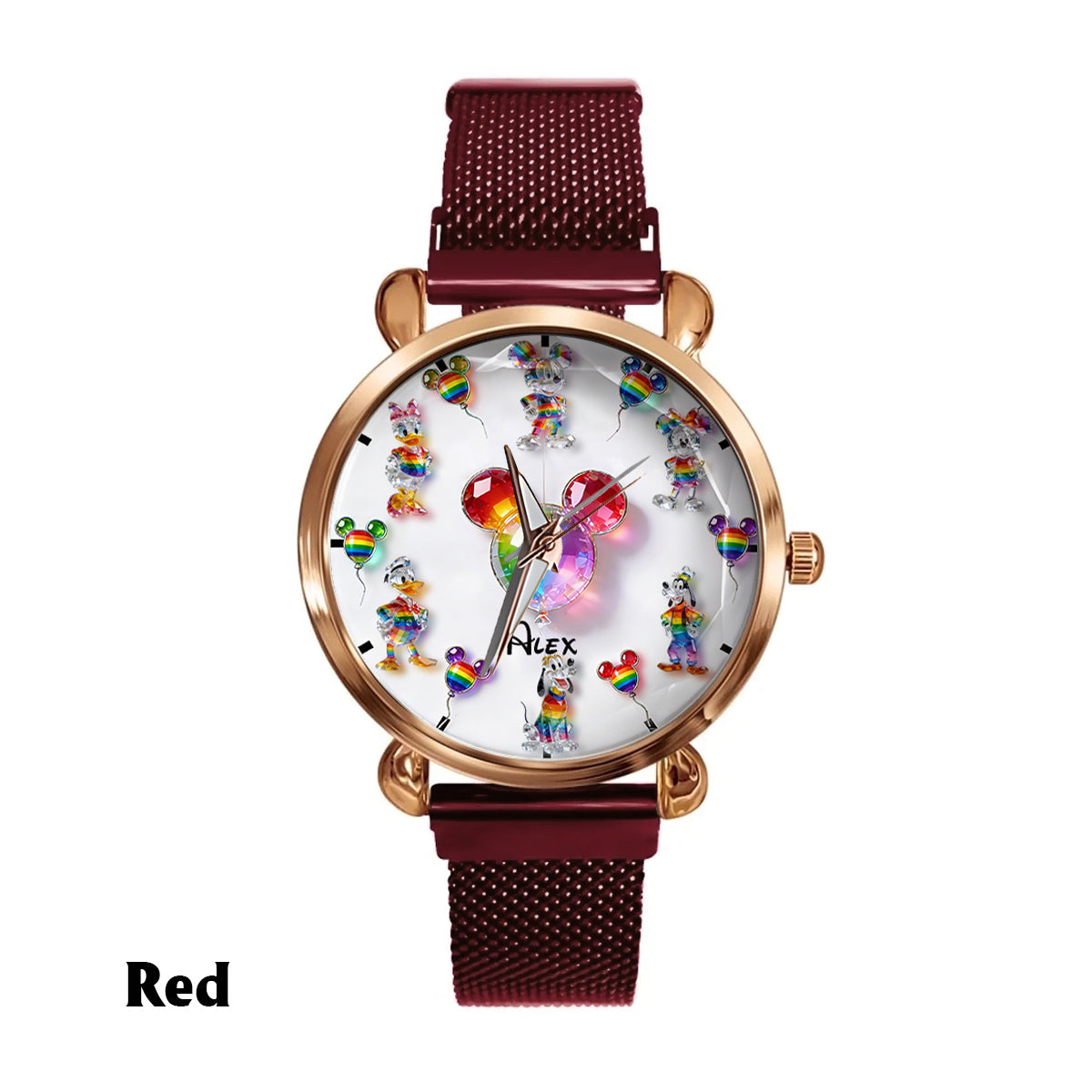 Personalized Pride Women’s Hand Watch with Colorful Design Women Hand Watch GradoCreations