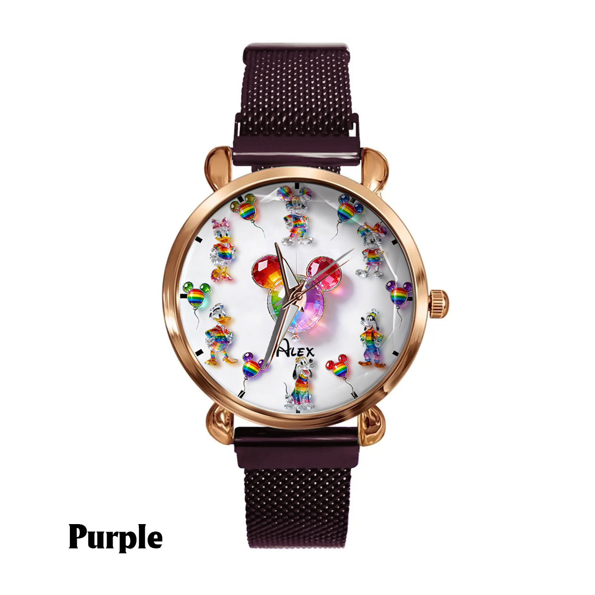 Personalized Pride Women’s Hand Watch with Colorful Design Women Hand Watch GradoCreations