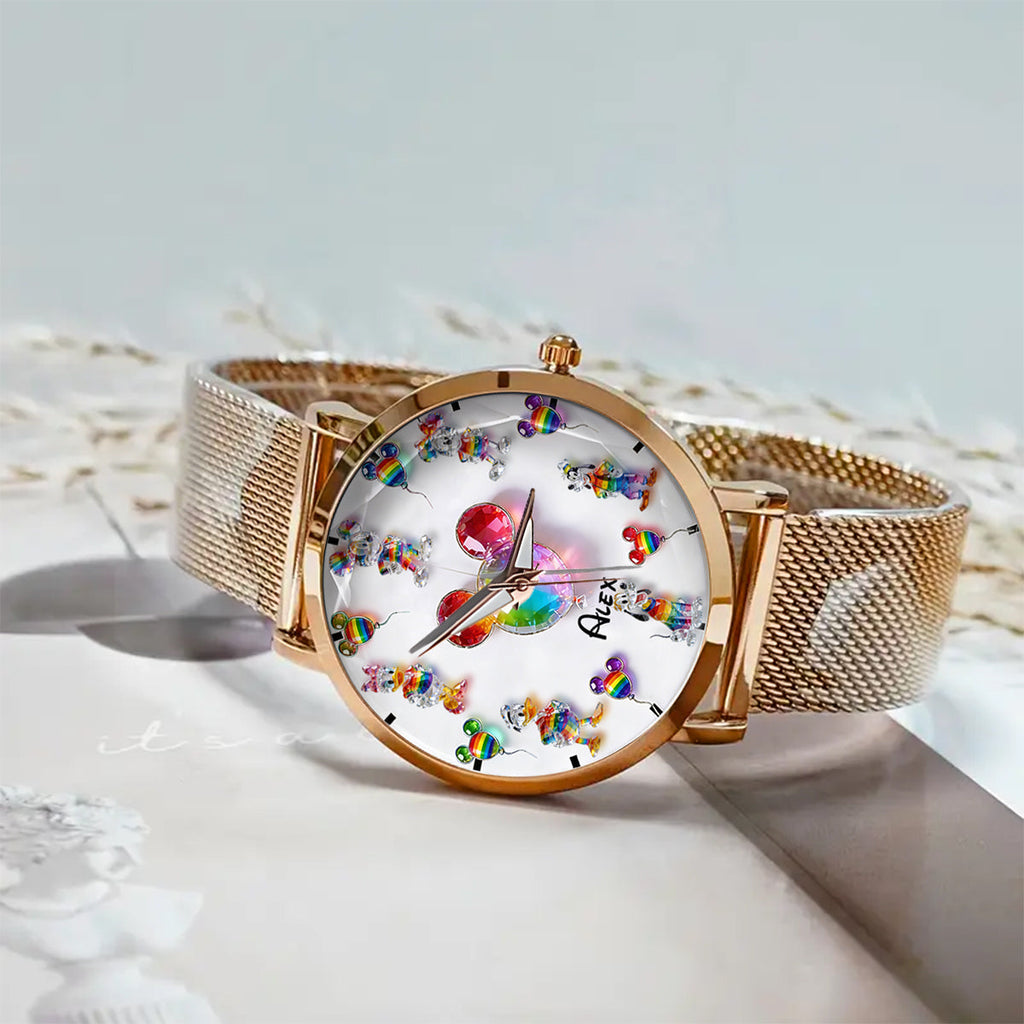 Personalized Pride Women’s Hand Watch with Colorful Design Women Hand Watch GradoCreations