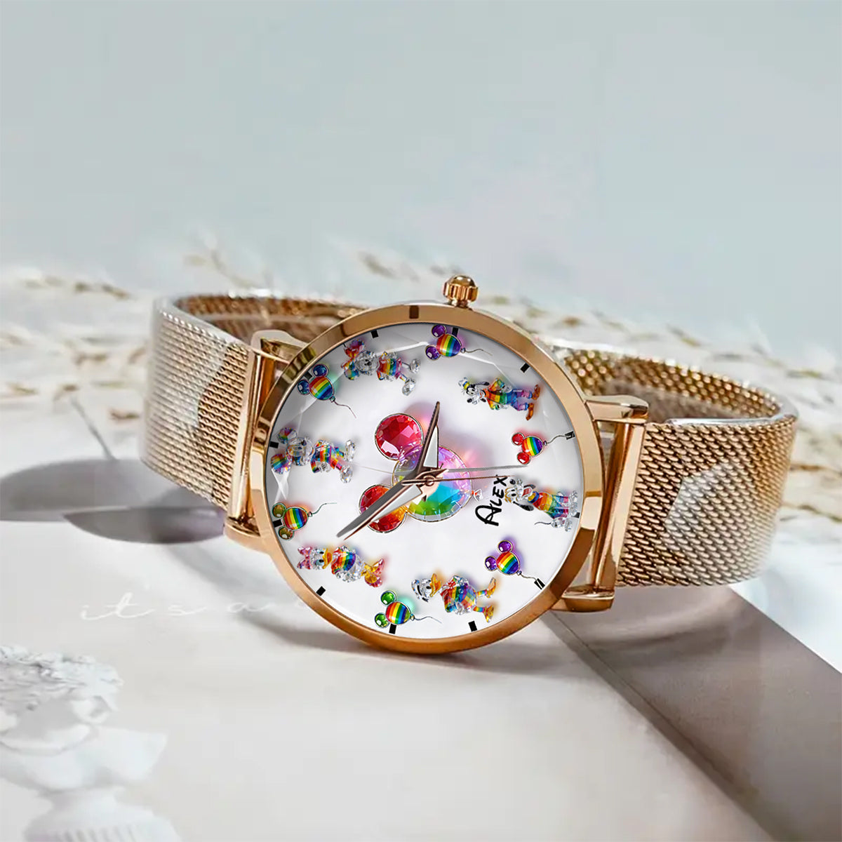 Personalized Pride Women’s Hand Watch with Colorful Design Women Hand Watch GradoCreations
