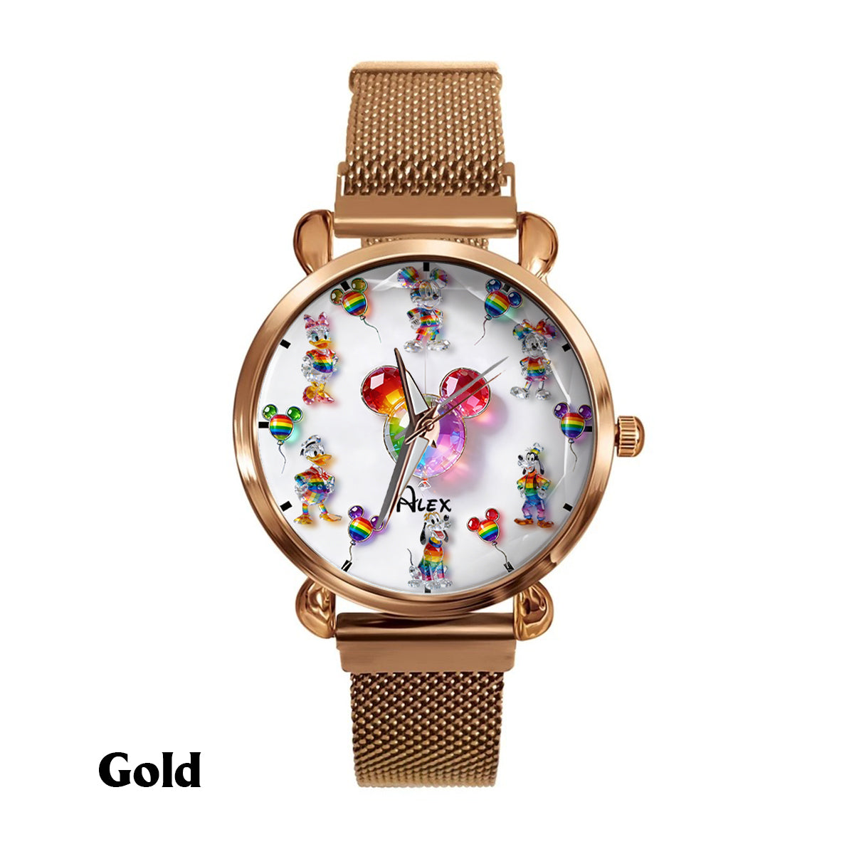 Personalized Pride Women’s Hand Watch with Colorful Design Women Hand Watch GradoCreations